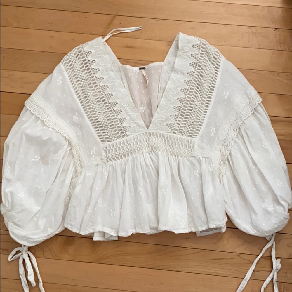 white free people blouse
